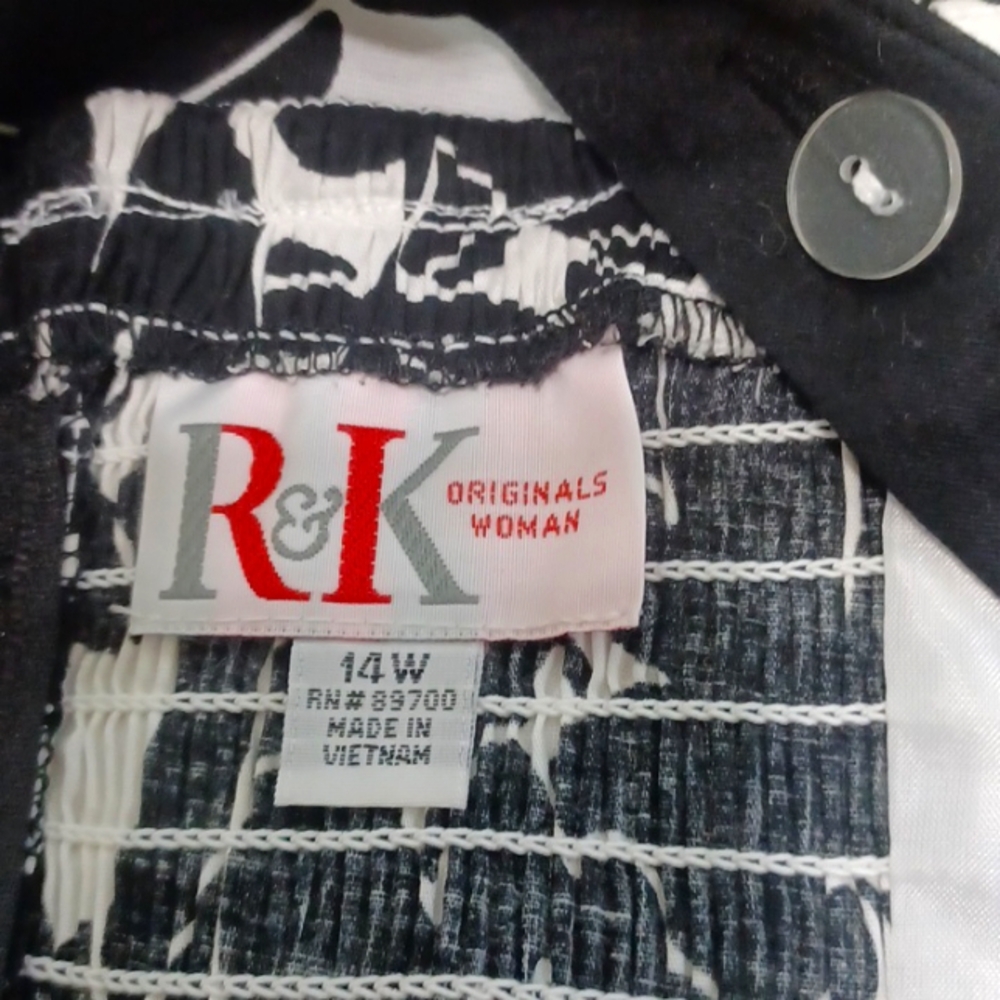 R&K 14W black and white dress - Picture 5 of 8